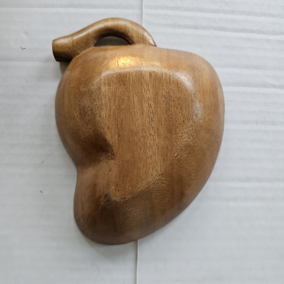 Vintage wooden pepper shape salad bowl set 11 pieces carved MCM - Picture 3 of 16